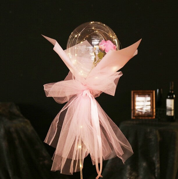 Mother's Day LED glow balloon rose bouquet-DIY