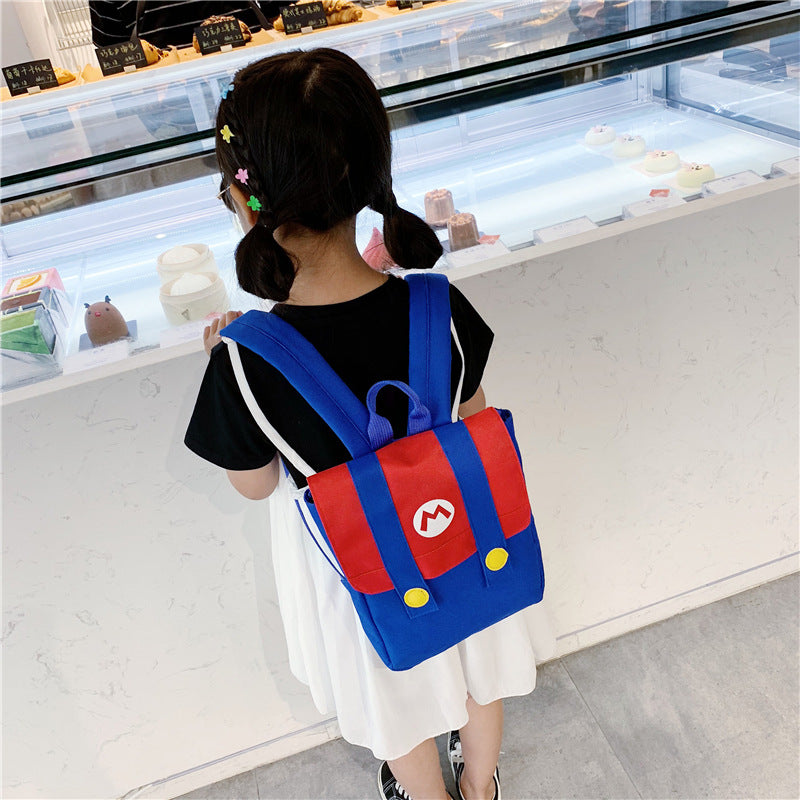 Student Schoolbag New Color Contrast Lightweight Weight-reducing Children's Backpack Cute Mary Internet Celebrant Boys and Girls Infant Backpack