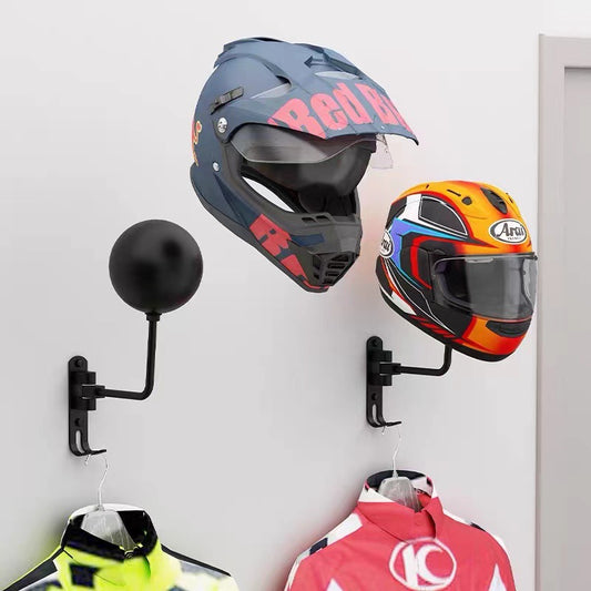 Motorcycle Electric Helmet Shelf Wall Hanging Punch-free Hat Storage Rack Hook Hat Holder Home Display Safety Helmet