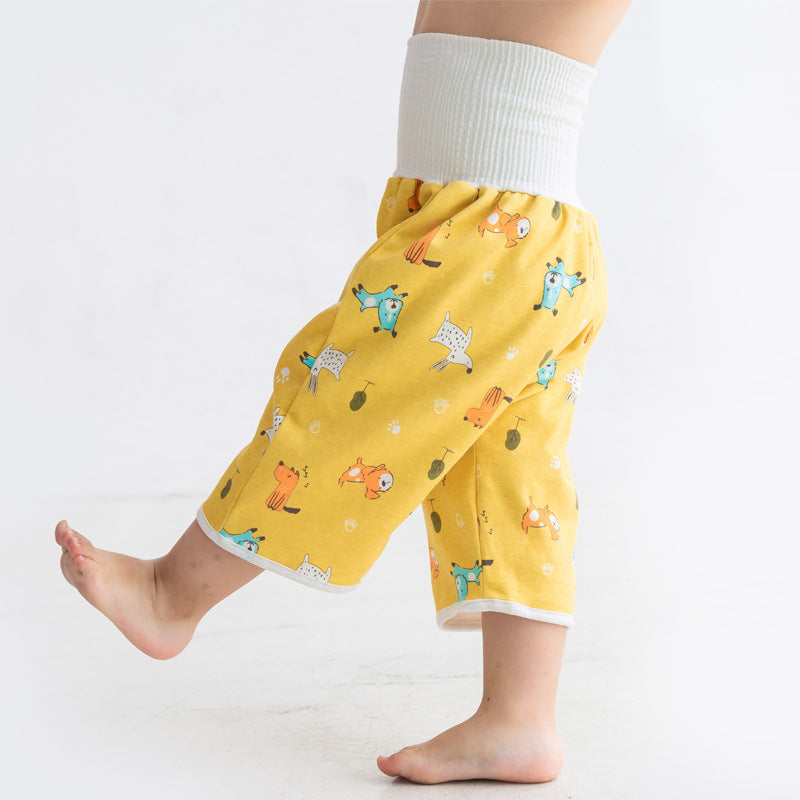 2023 Baby Diaper Pants Waterproof Leak-proof Washable Baby Belly Protection Children's Diaper Pants Study Pants Anti-bedwetting