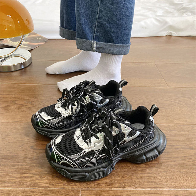 Men Women Sneakers Plus Size 41 42 43 Women's Casual Shoes Fashion Chunky Sneakers Woman Thick Sole Sport Shoes Big Size Shoes