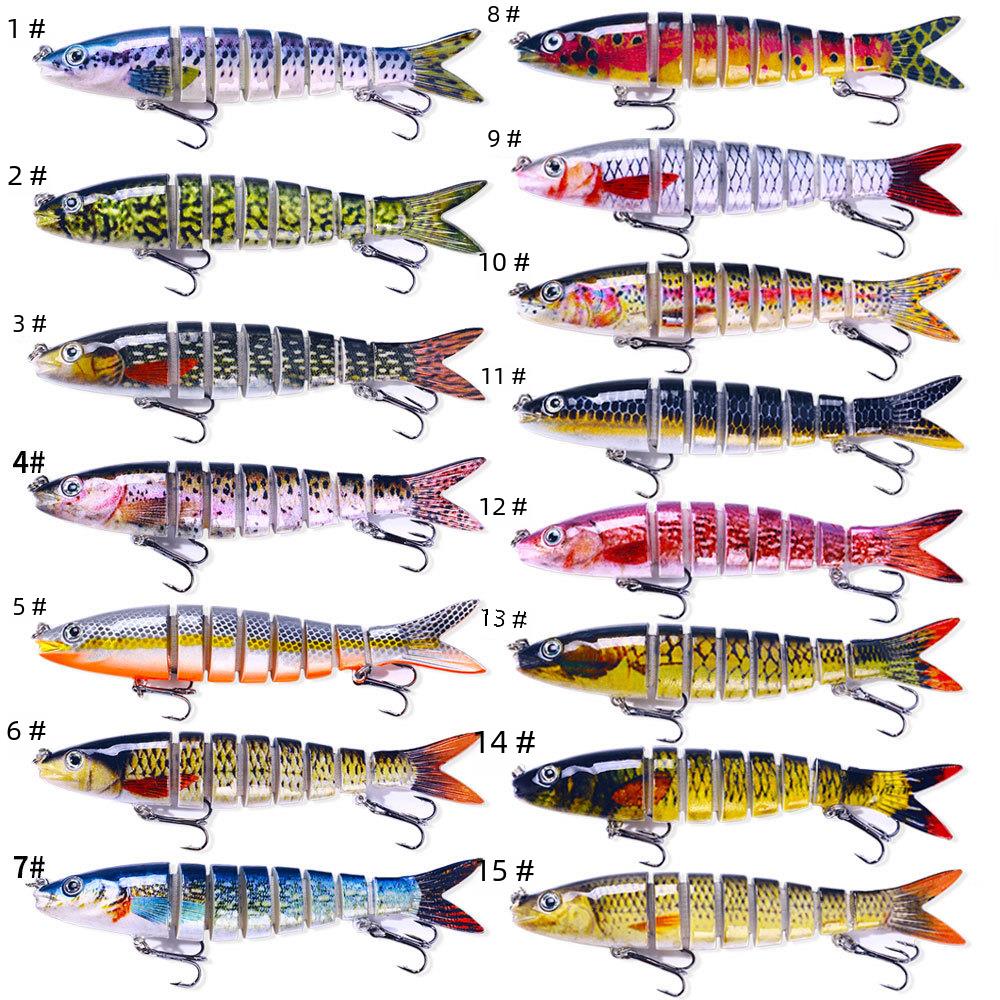 HENGJIA multi-section fish fake bait 18g bagged bait 8-section submerged bait foreign trade hot fishing gear wholesale
