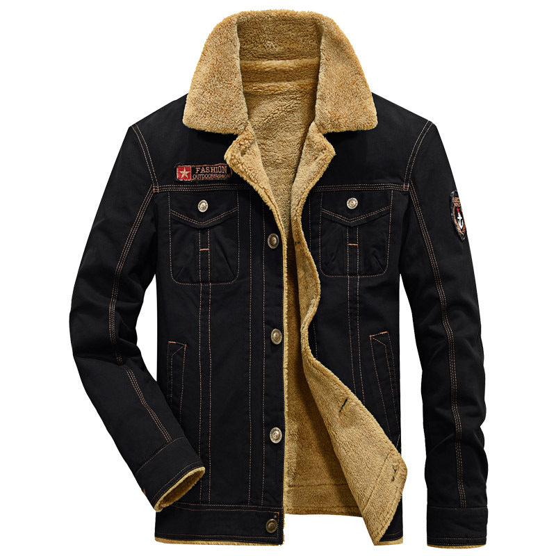 Winter Warm Jackets Men Thick Fleece Parkas Coats Casual Cotton Fur Collar Mens Military Tactical Bomber Jackets Outwear 5XL