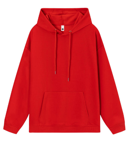 Fashion drop shoulder hooded loose cotton sweatshirt custom embroidered logo casual sports corporate group work clothes