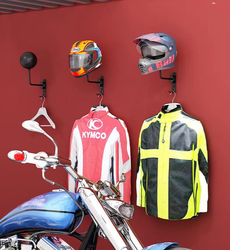 Motorcycle Electric Helmet Shelf Wall Hanging Punch-free Hat Storage Rack Hook Hat Holder Home Display Safety Helmet