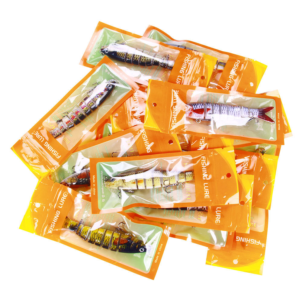 HENGJIA multi-section fish fake bait 18g bagged bait 8-section submerged bait foreign trade hot fishing gear wholesale
