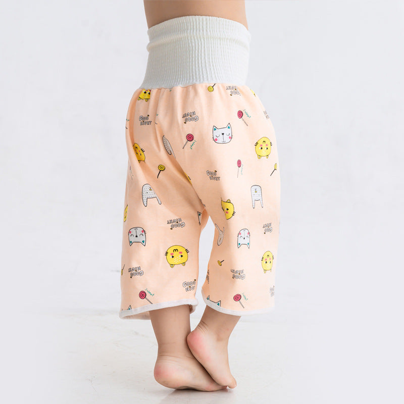 2023 Baby Diaper Pants Waterproof Leak-proof Washable Baby Belly Protection Children's Diaper Pants Study Pants Anti-bedwetting