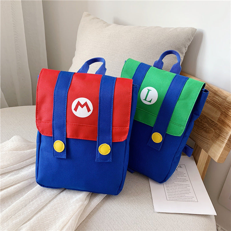 Student Schoolbag New Color Contrast Lightweight Weight-reducing Children's Backpack Cute Mary Internet Celebrant Boys and Girls Infant Backpack