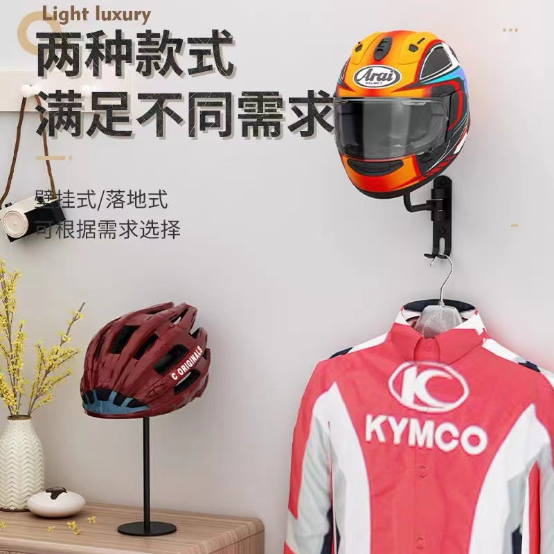 Motorcycle Electric Helmet Shelf Wall Hanging Punch-free Hat Storage Rack Hook Hat Holder Home Display Safety Helmet