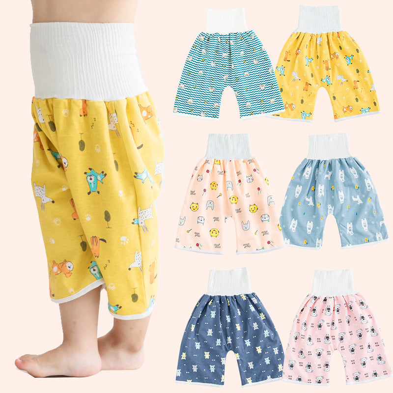 2023 Baby Diaper Pants Waterproof Leak-proof Washable Baby Belly Protection Children's Diaper Pants Study Pants Anti-bedwetting