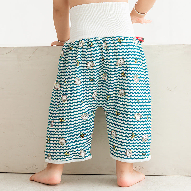 2023 Baby Diaper Pants Waterproof Leak-proof Washable Baby Belly Protection Children's Diaper Pants Study Pants Anti-bedwetting