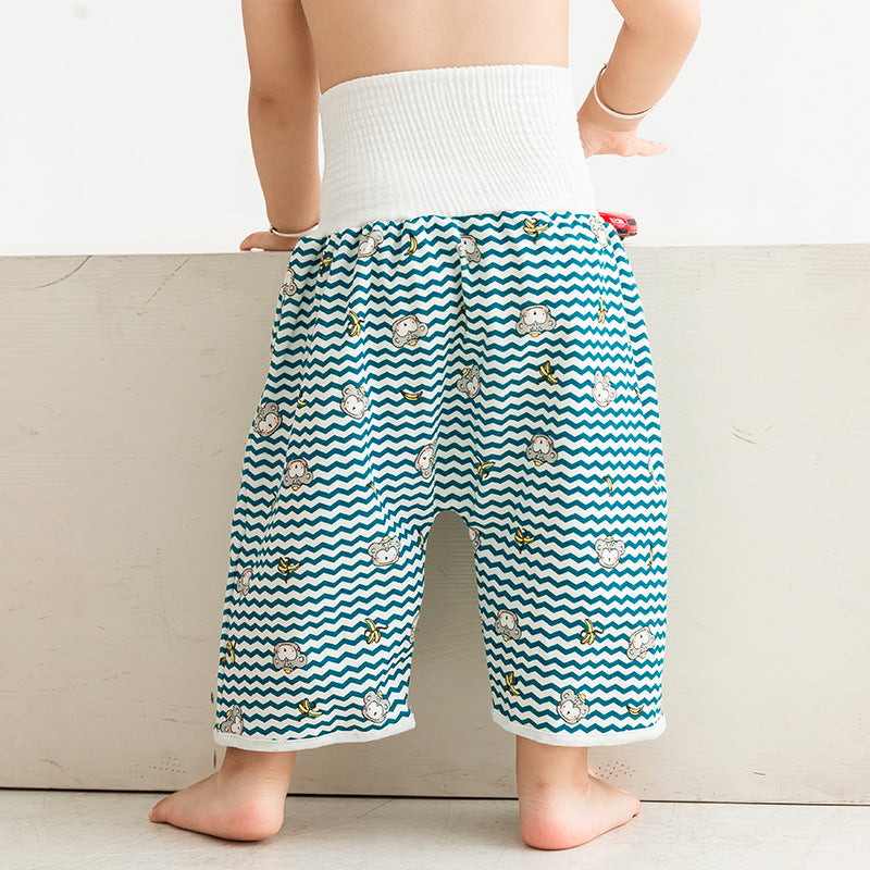 2023 Baby Diaper Pants Waterproof Leak-proof Washable Baby Belly Protection Children's Diaper Pants Study Pants Anti-bedwetting