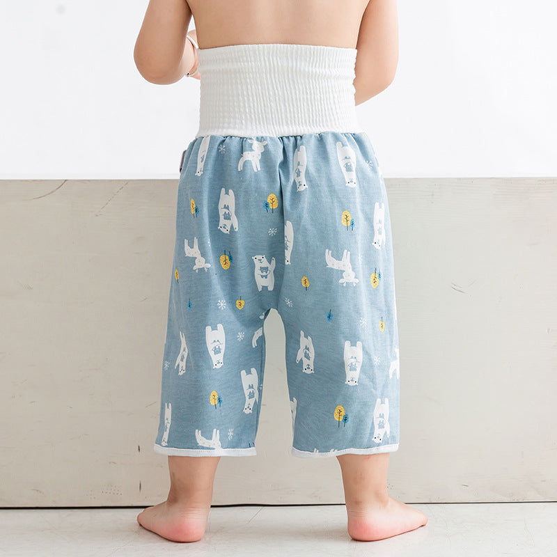 2023 Baby Diaper Pants Waterproof Leak-proof Washable Baby Belly Protection Children's Diaper Pants Study Pants Anti-bedwetting