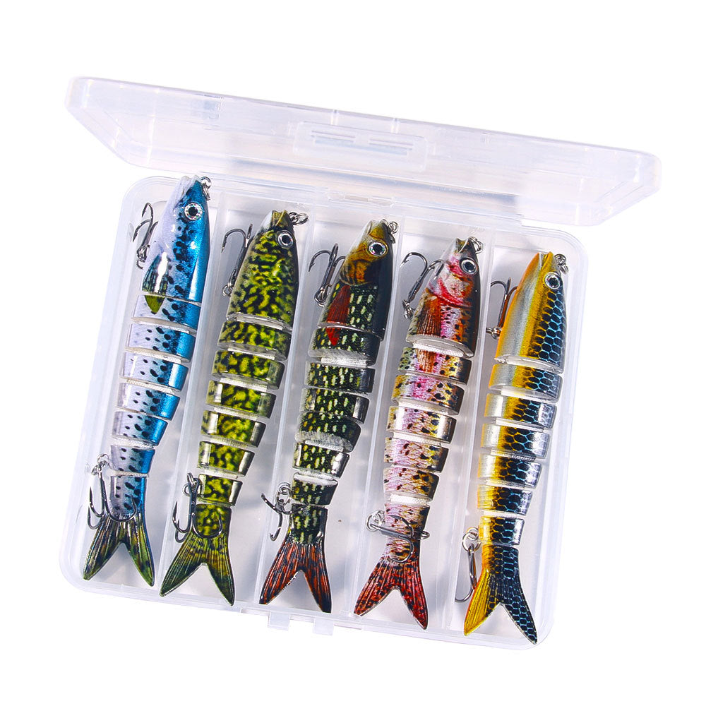 HENGJIA multi-section fish fake bait 18g bagged bait 8-section submerged bait foreign trade hot fishing gear wholesale