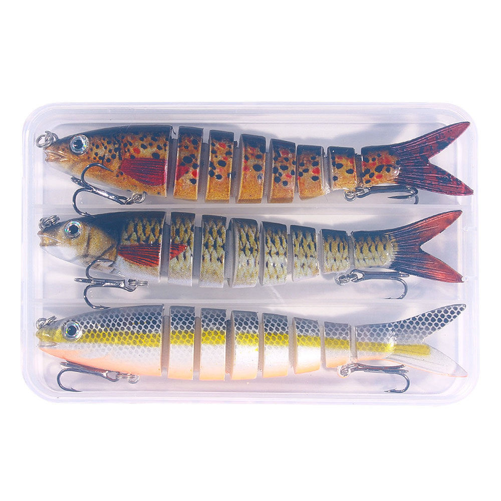 HENGJIA multi-section fish fake bait 18g bagged bait 8-section submerged bait foreign trade hot fishing gear wholesale