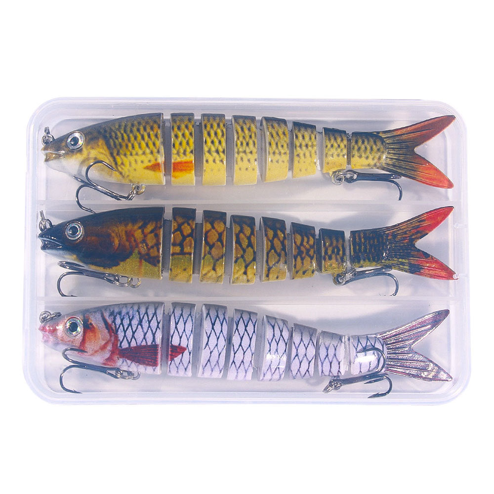 HENGJIA multi-section fish fake bait 18g bagged bait 8-section submerged bait foreign trade hot fishing gear wholesale