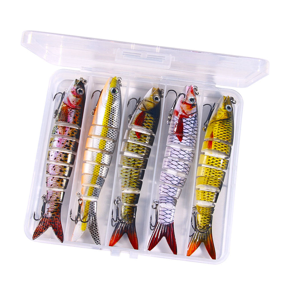 HENGJIA multi-section fish fake bait 18g bagged bait 8-section submerged bait foreign trade hot fishing gear wholesale