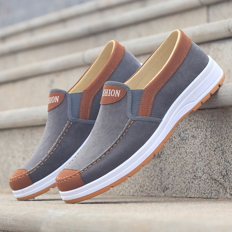 Foreign trade cloth shoes casual shoes wholesale old Beijing cloth shoes breathable comfortable non-slip canvas shoes men's work shoes