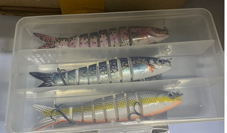 HENGJIA multi-section fish fake bait 18g bagged bait 8-section submerged bait foreign trade hot fishing gear wholesale