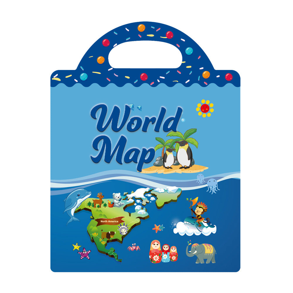Cross-border children's sticker book wholesale early education concentration training repeated stickers animal dinosaur Marine scene sticker book