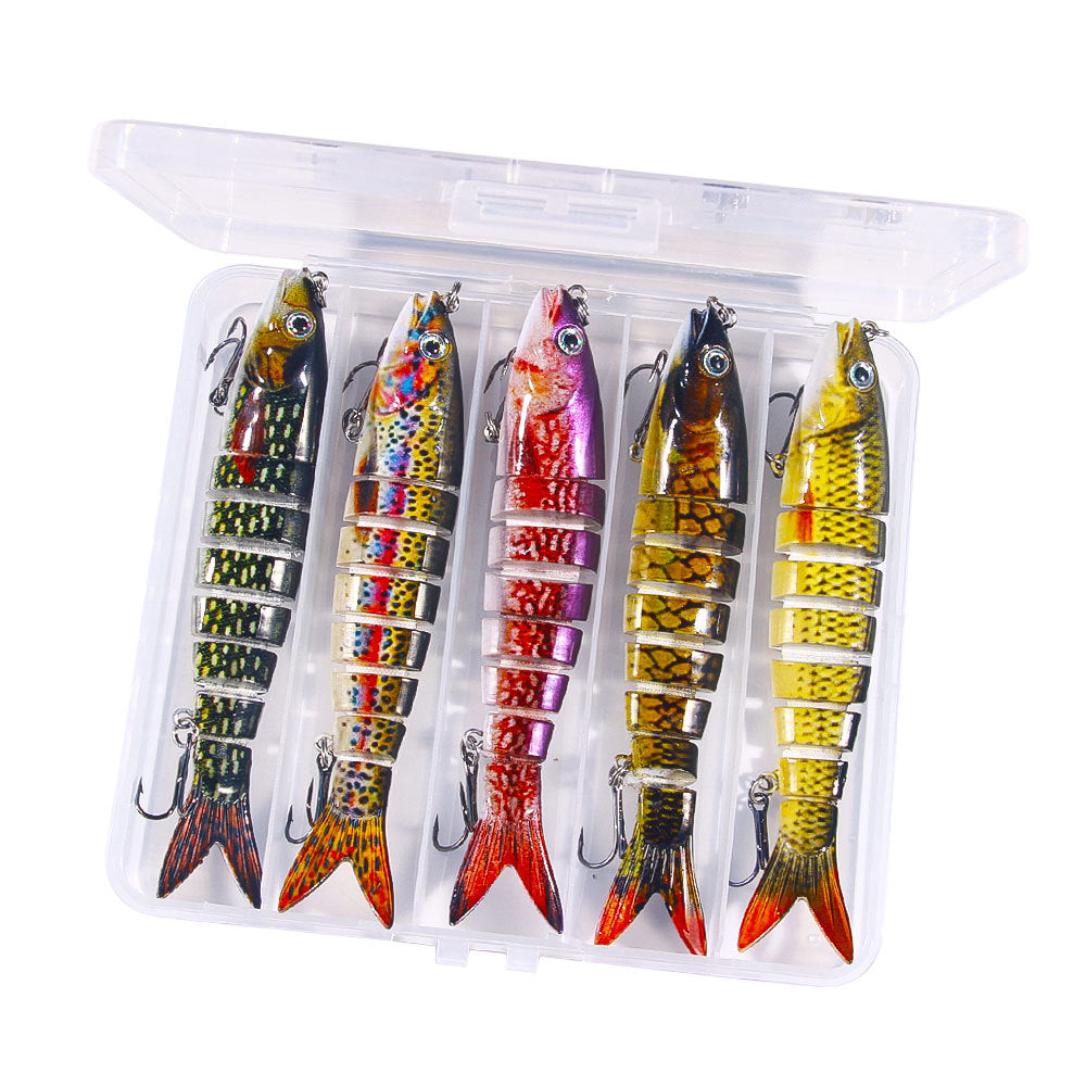 HENGJIA multi-section fish fake bait 18g bagged bait 8-section submerged bait foreign trade hot fishing gear wholesale