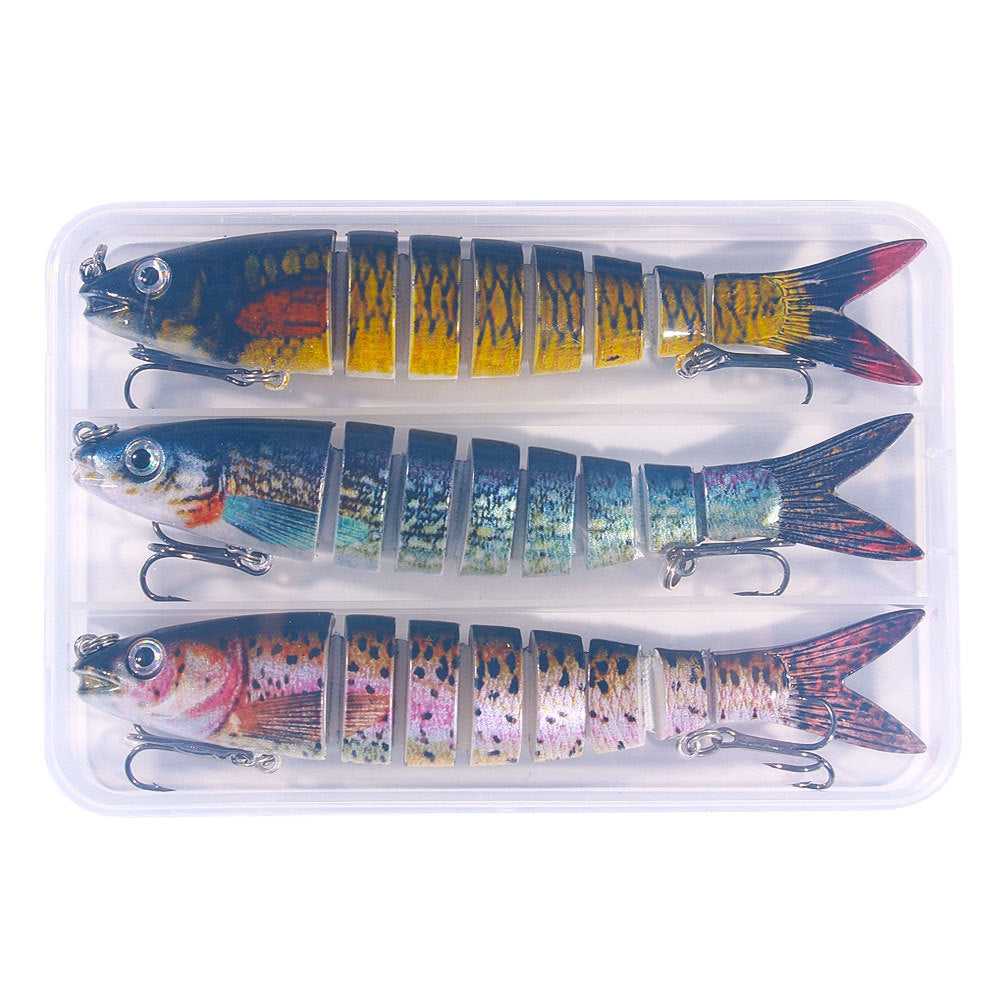 HENGJIA multi-section fish fake bait 18g bagged bait 8-section submerged bait foreign trade hot fishing gear wholesale