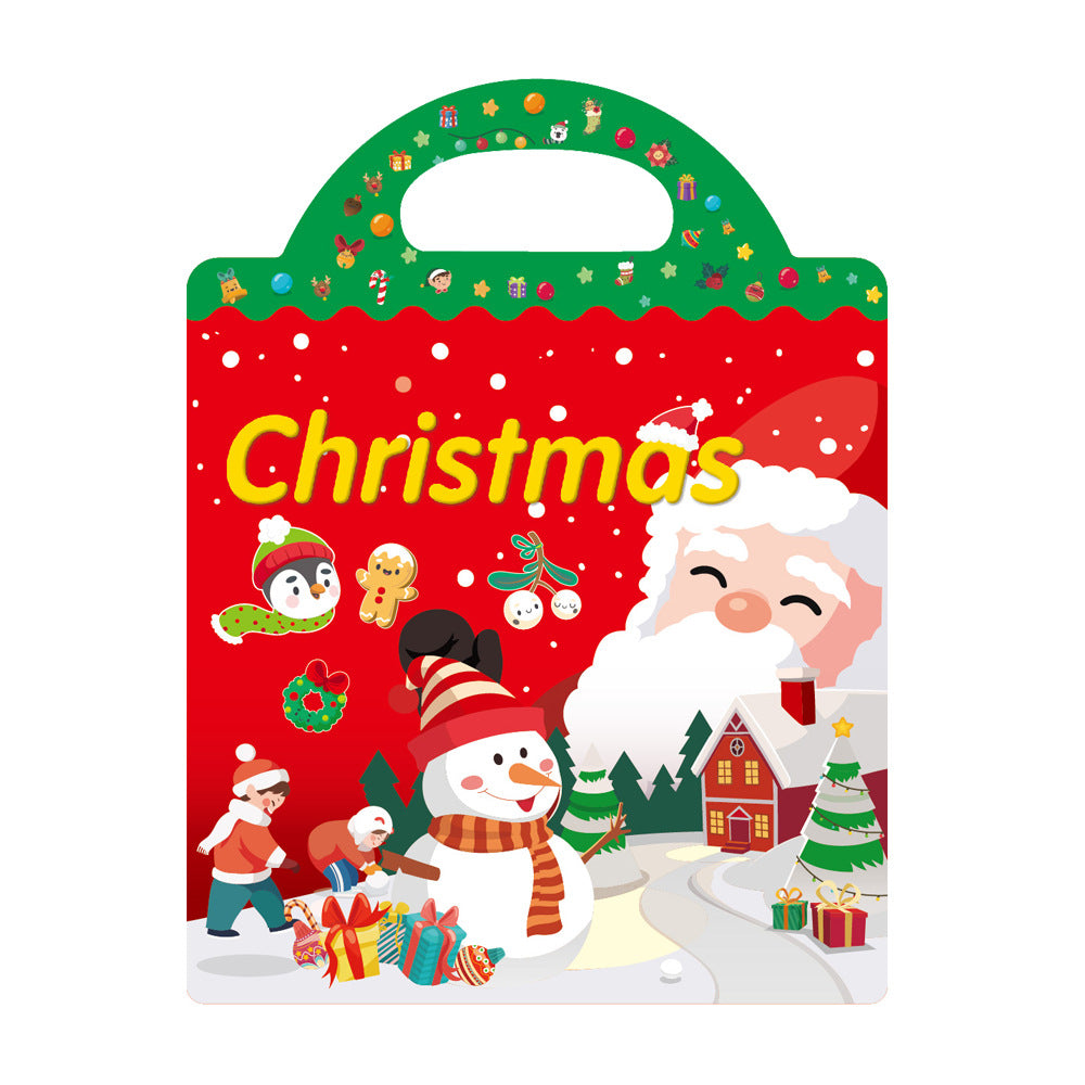 Cross-border children's sticker book wholesale early education concentration training repeated stickers animal dinosaur Marine scene sticker book