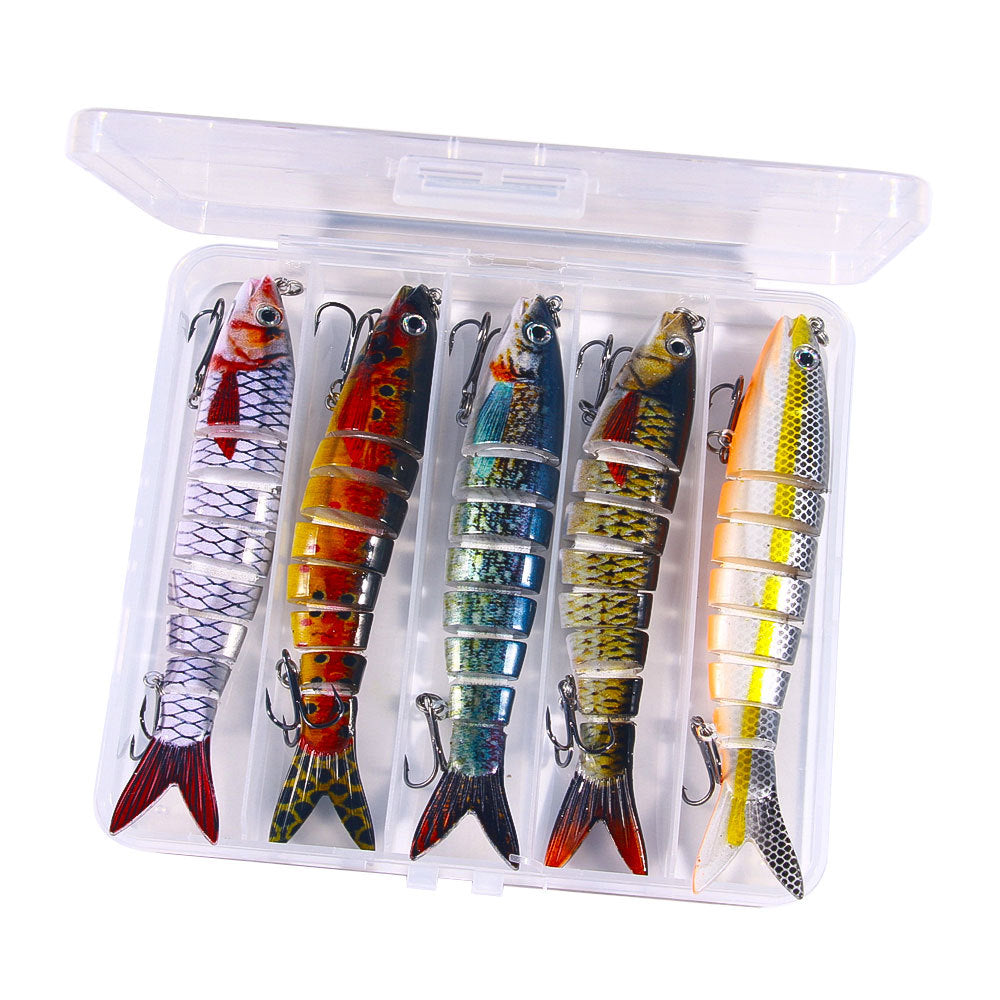 HENGJIA multi-section fish fake bait 18g bagged bait 8-section submerged bait foreign trade hot fishing gear wholesale