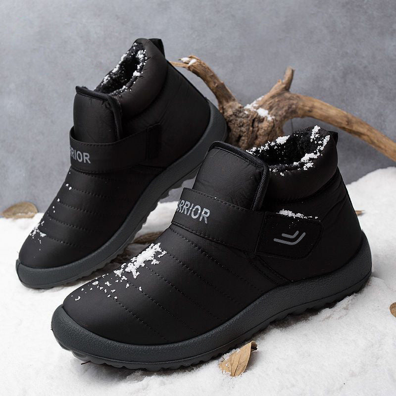 Nuevos zapatos de algodón zapatos de hombre zapatos cálidos de invierno forrados de lana impermeable antideslizante botas de nieve altas botas cortas botas de algodón de suela gruesa de los hombres