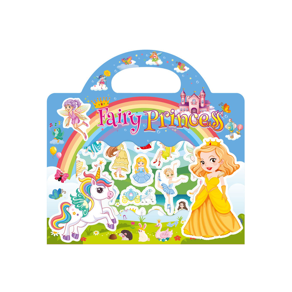 Cross-border children's sticker book wholesale early education concentration training repeated stickers animal dinosaur Marine scene sticker book