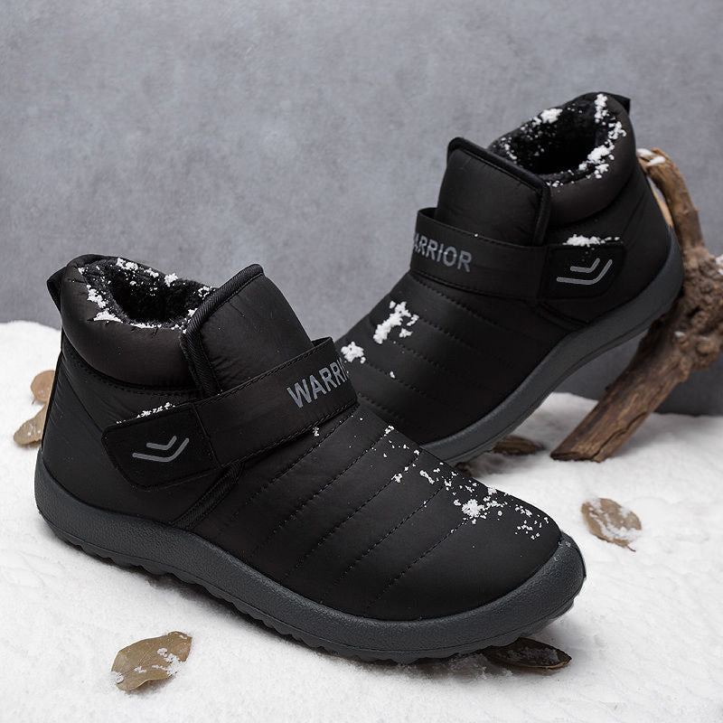Nuevos zapatos de algodón zapatos de hombre zapatos cálidos de invierno forrados de lana impermeable antideslizante botas de nieve altas botas cortas botas de algodón de suela gruesa de los hombres