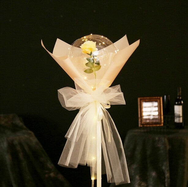Mother's Day LED glow balloon rose bouquet-DIY