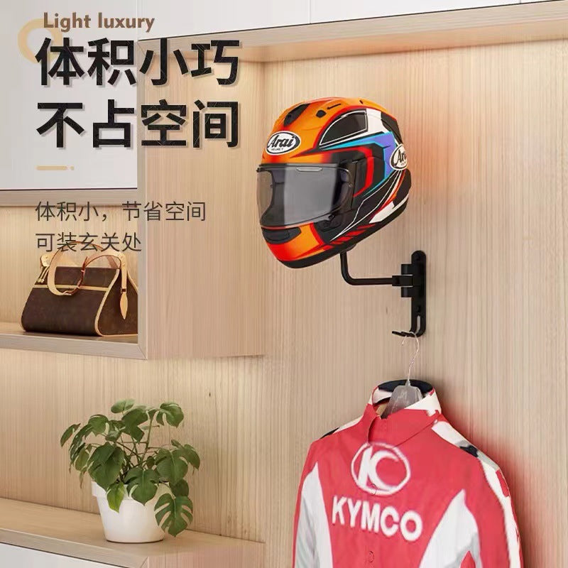 Motorcycle Electric Helmet Shelf Wall Hanging Punch-free Hat Storage Rack Hook Hat Holder Home Display Safety Helmet