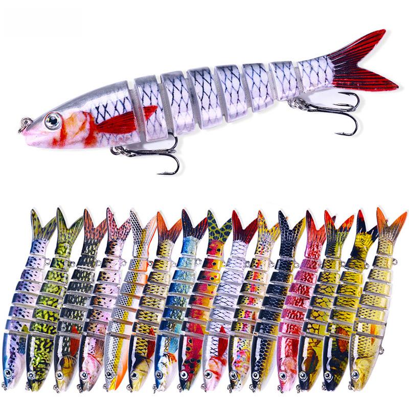 HENGJIA multi-section fish fake bait 18g bagged bait 8-section submerged bait foreign trade hot fishing gear wholesale